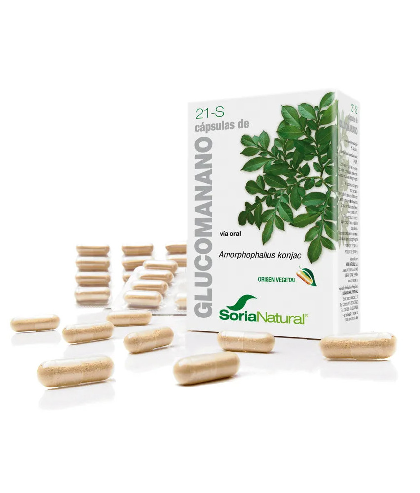 Soria 21-S Glucomanano 400 Mg 60 cap - Contrôle de poids naturel