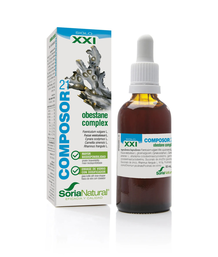 Soria Composor 21 Obestane Comples S Xxi 50ml - Solution naturelle pour la perte de poids