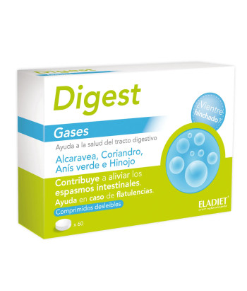 Efficace contre les gaz intestinaux : Eladiet Bigest Digest Gases 60 Comp