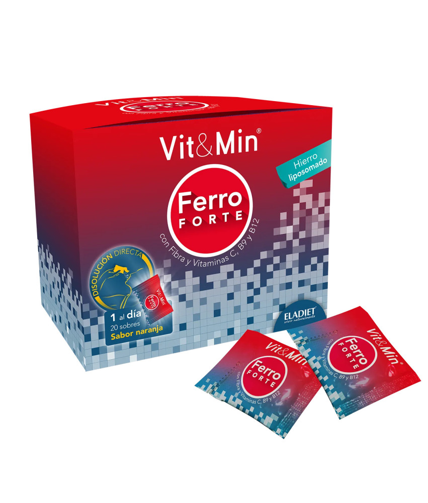 Supplément efficace en fer: Eladiet Vit y Min Ferro Forte 20 Sticks