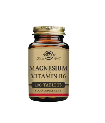 Solgar Magnesium Avec Vitamine B6 - 100 Comprimés