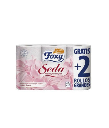 Papier toilette Foxy Soie 3 Couches 4 + 2 Rouleaux