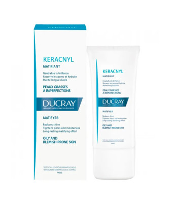 Ducray Keracnyl Crème Matifiante 30ml: Peau matifiée toute la journée