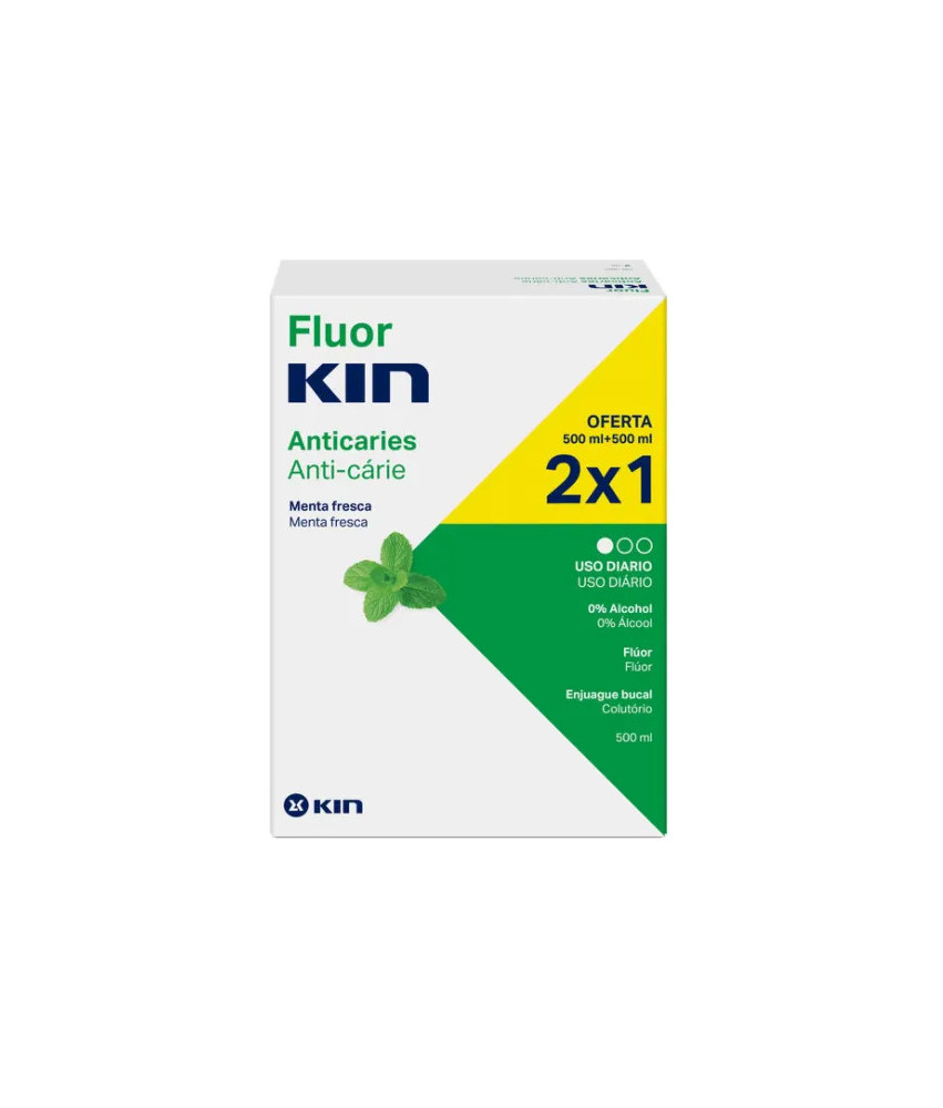 Kin Fluorkin Bain De Bouche 2x500ml - Protection Buccale
