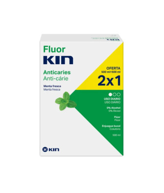 Kin Fluorkin Bain De Bouche 2x500ml - Protection Buccale