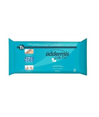 Lingettes pour adultes Addermis à l'Aloe Vera 60u