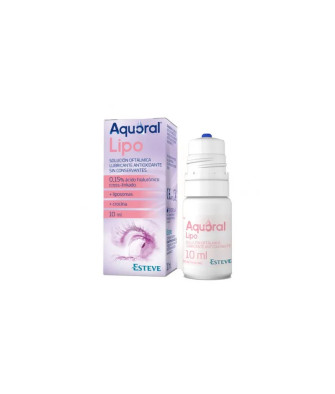 Solution Ophtalmique Esteve Aquoral Lipo 10ml - Hydratation Intense