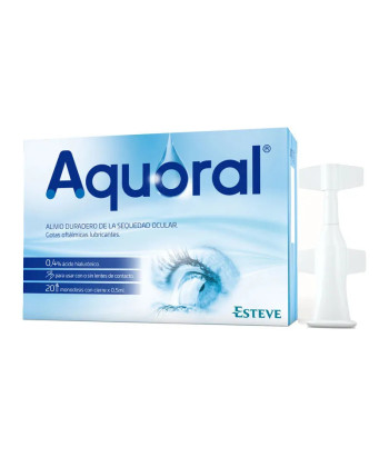 Gouttes ophtalmiques Esteve Aquoral 20 x 0,5ml