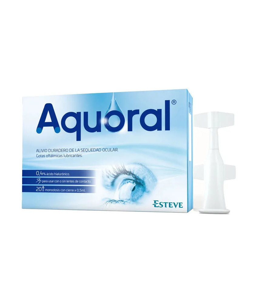 Gouttes ophtalmiques Esteve Aquoral 20 x 0,5ml