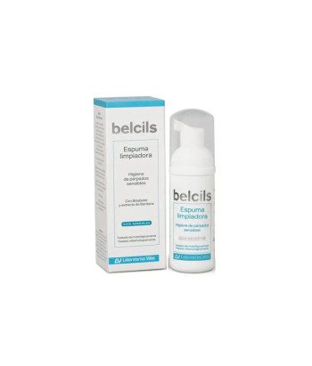 Nettoyez délicatement vos paupières avec Belcils Mousse Nettoyante pour les Paupières 50ml