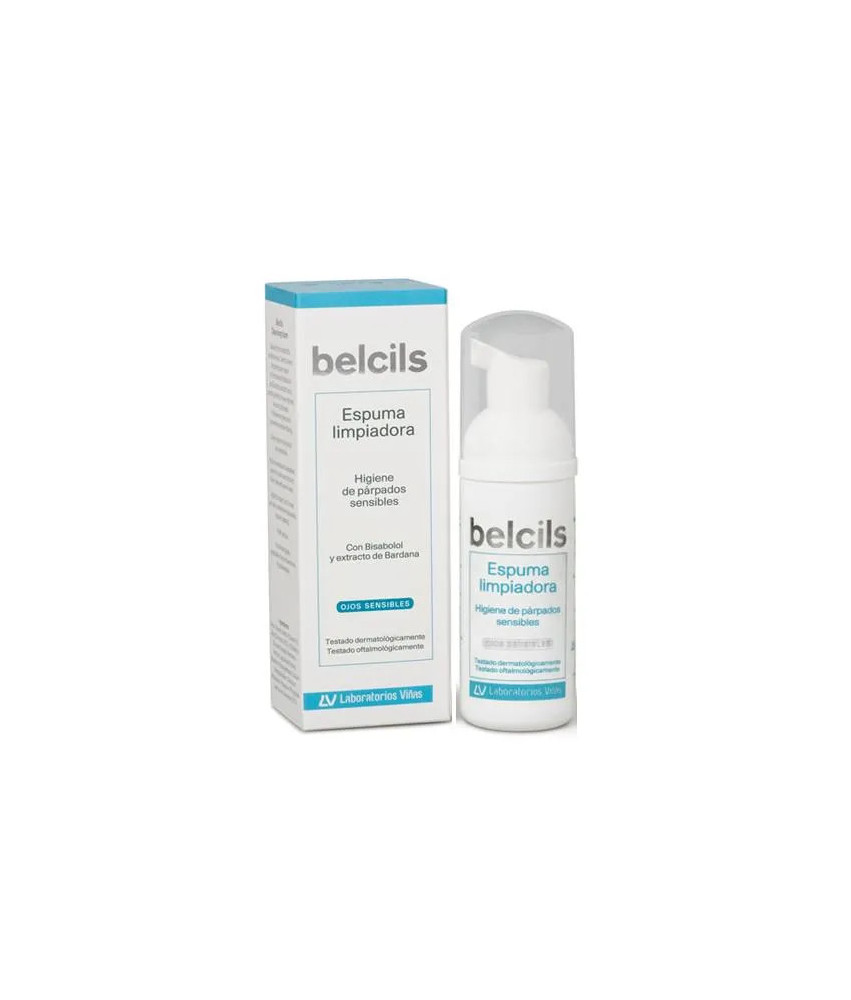 Nettoyez délicatement vos paupières avec Belcils Mousse Nettoyante pour les Paupières 50ml