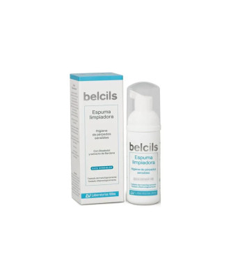 Nettoyez délicatement vos paupières avec Belcils Mousse Nettoyante pour les Paupières 50ml