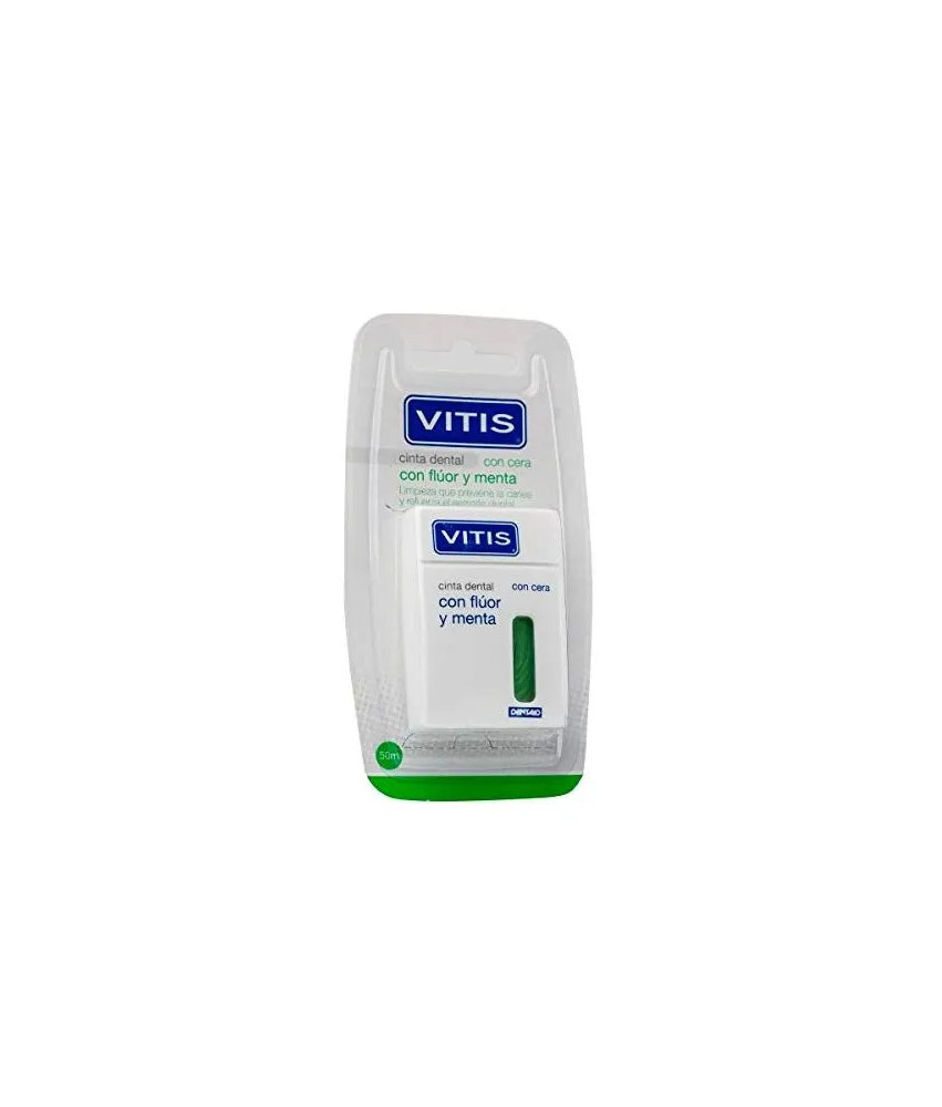Cinta Dentaire Vitis Fluor et Menta 50m - Sourire éclatant!