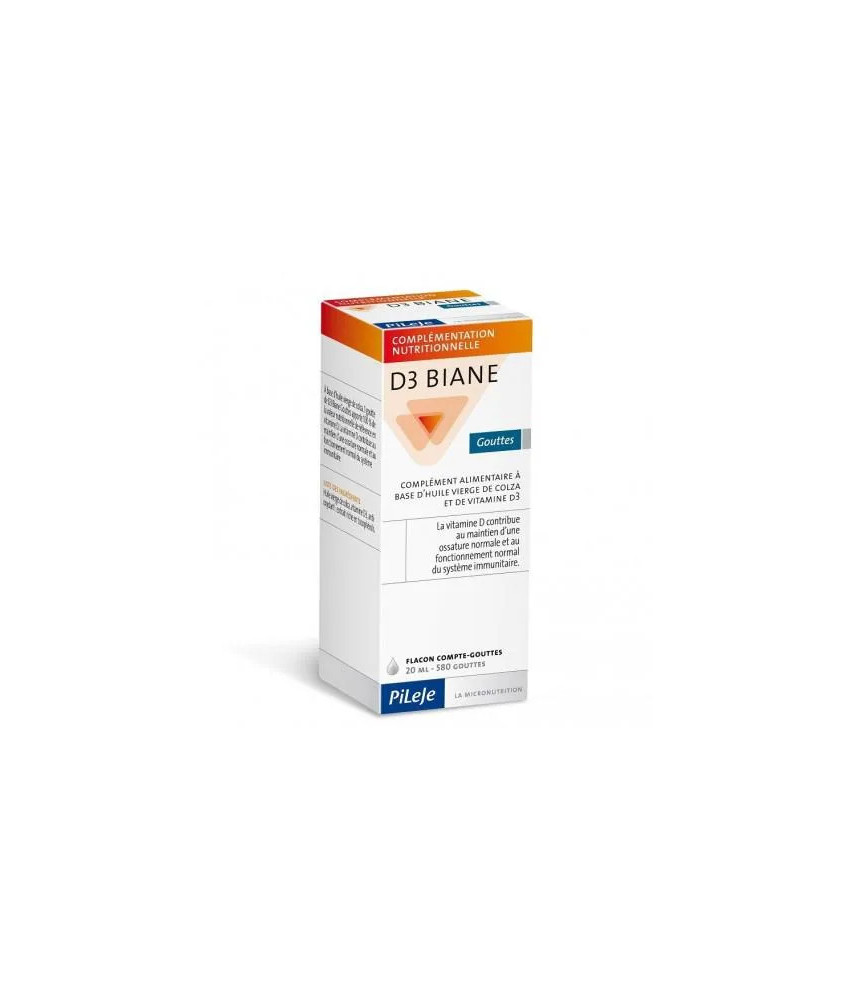 Pileje D3 Biane 15ml - Vitamine D liquide pour un boost immunitaire