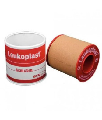Bandage adhésif Leukoplast couleur chair 5m x 5cm - 1 unité