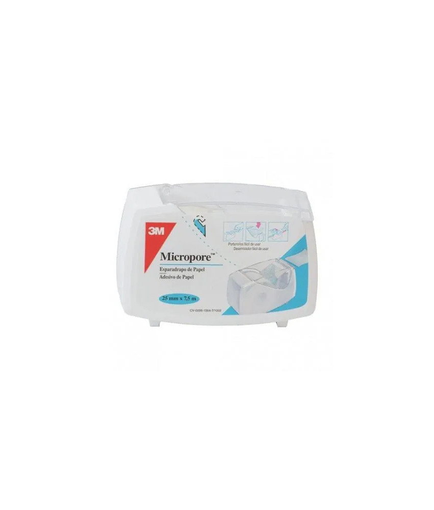Pansement Micropore Blanc 7,5 X 2,5 Cm 3m
