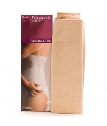 Ceinture lombaire beige avec Velcro T-3 pour un maintien parfait