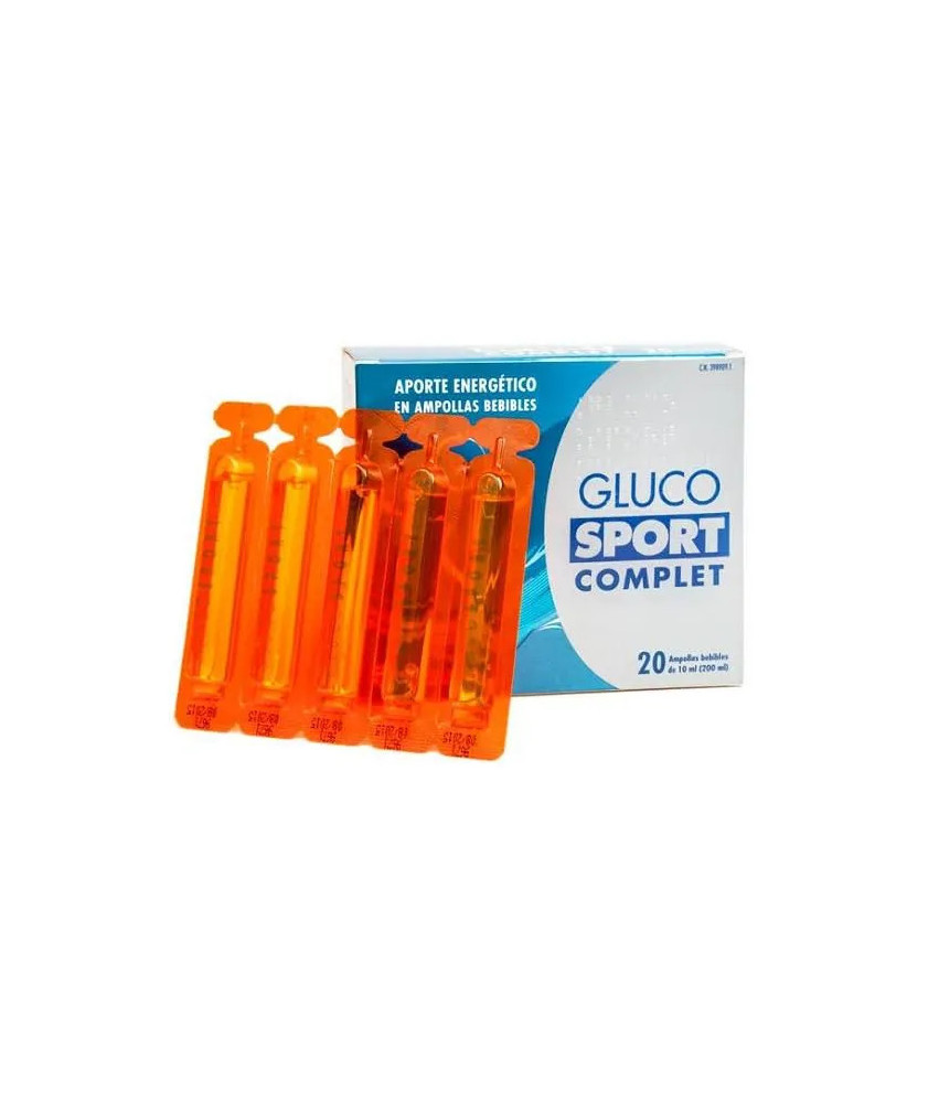 Booster d'énergie liquide Faes Farma Gluco Sport Complet 20 ampoules