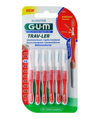 Brosse Interdentaire SUNSTAR GUM Trav-Ler Iso1 - Lot de 6