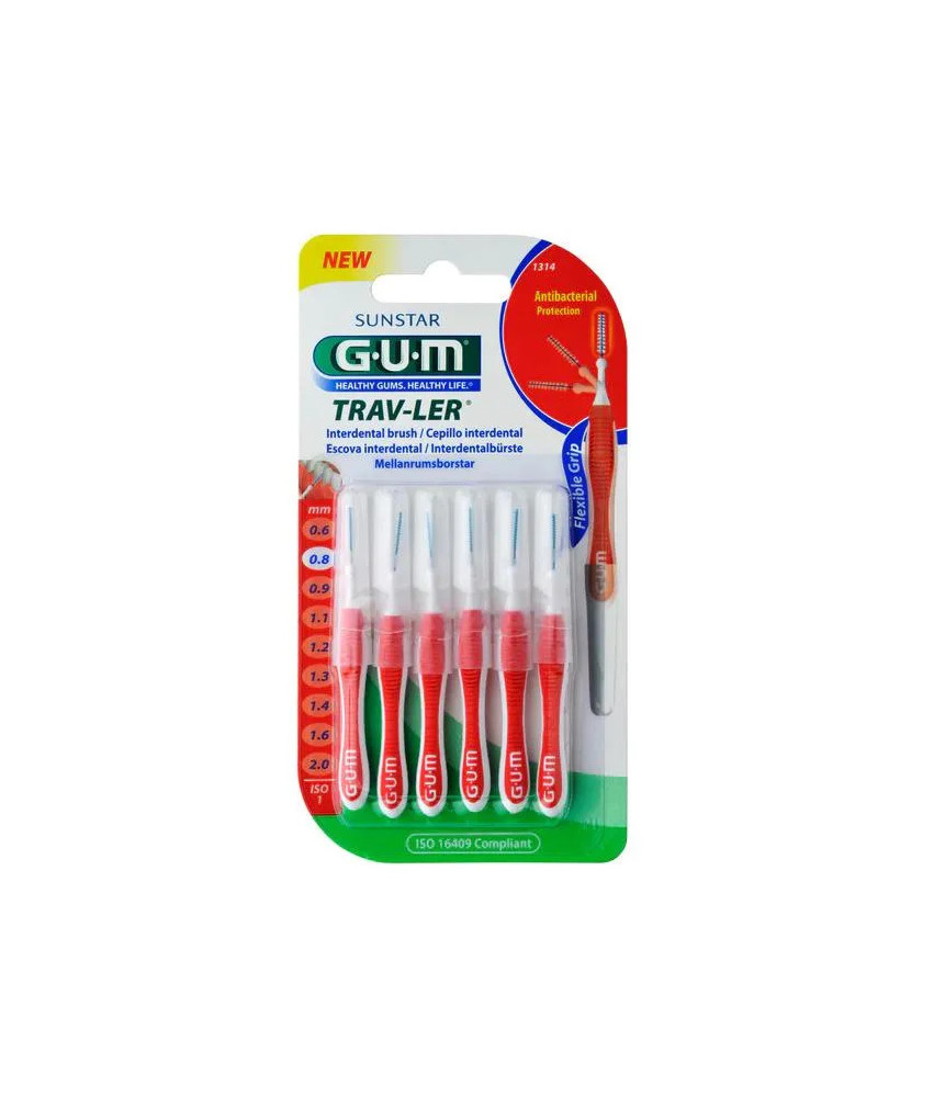 Brosse Interdentaire SUNSTAR GUM Trav-Ler Iso1 - Lot de 6