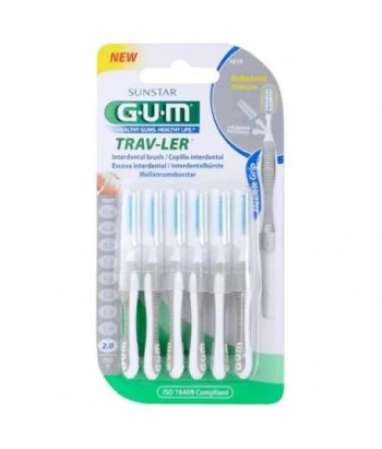 Ensemble de 6 brosses coniques Gum® 1618 2mm