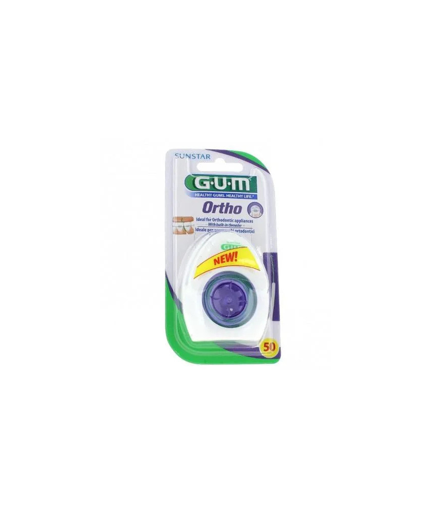 Découvrez les 50 unités de fil dentaire Ortho Sunstar Gum