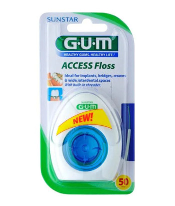 Fils de soie Gum™ pour implants dentaires - Sans cire, 50 fils x 30cm
