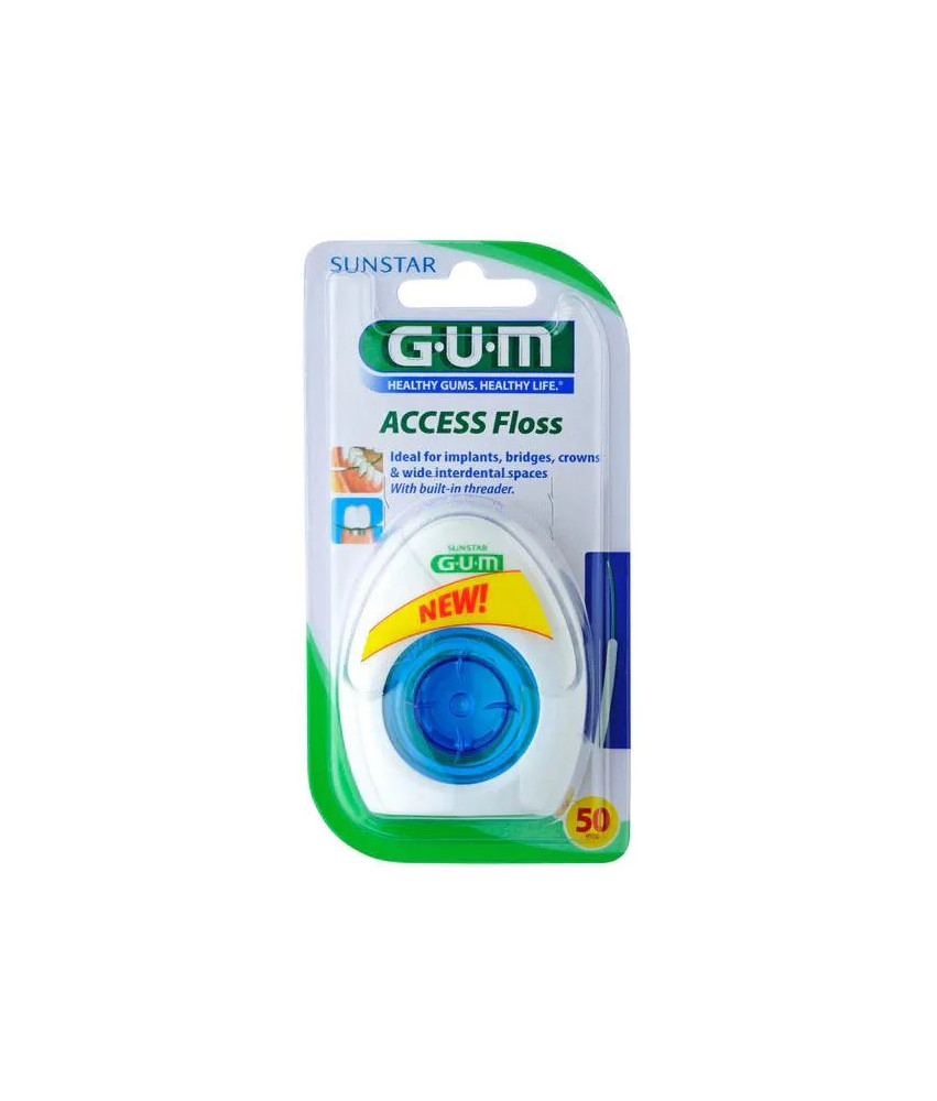 Fils de soie Gum™ pour implants dentaires - Sans cire, 50 fils x 30cm