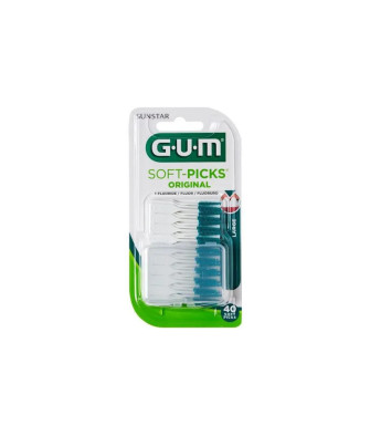 Sunstar Gum Soft Picks Large 634 40 Unités - Nettoyez en douceur vos dents