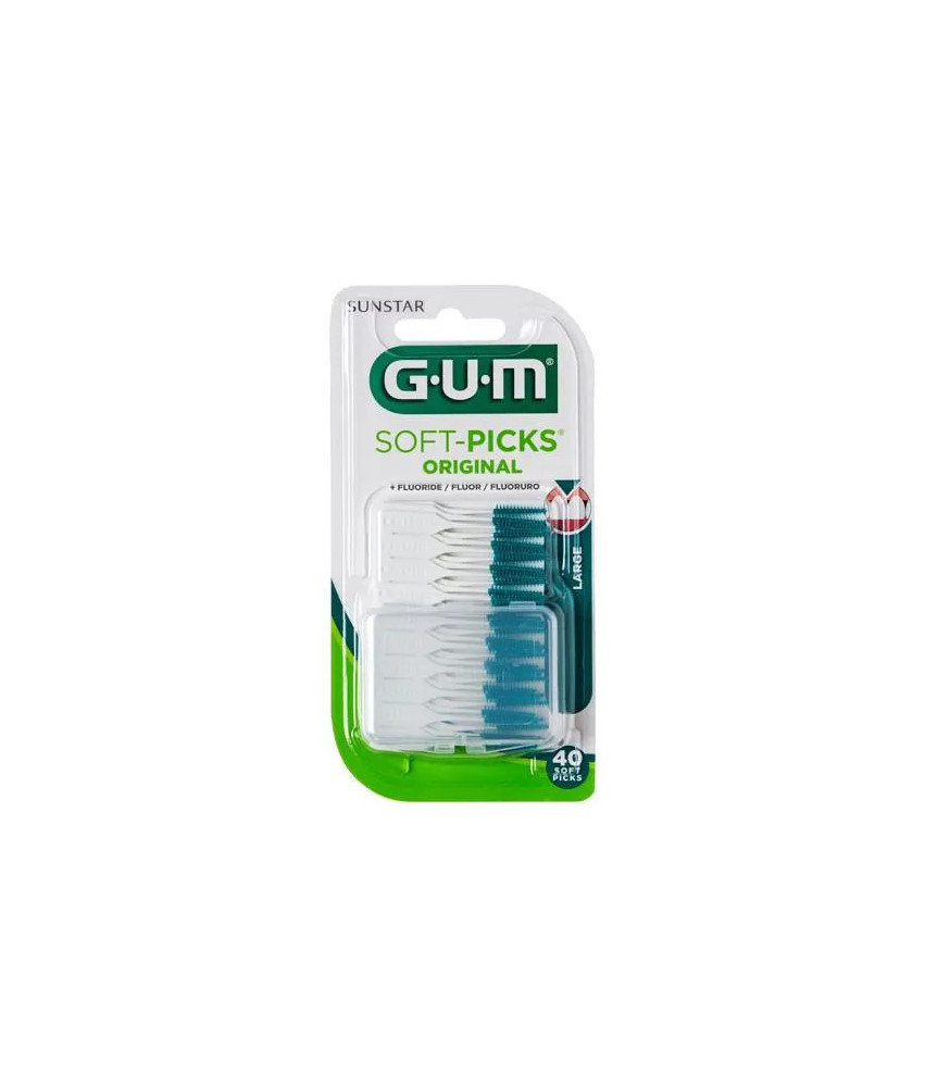 Sunstar Gum Soft Picks Large 634 40 Unités - Nettoyez en douceur vos dents