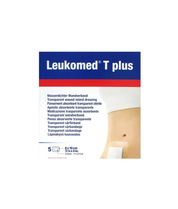 Pansement adhésif Bsn Medical Leukomed T Plus 8cm X 10cm - Lot de 5