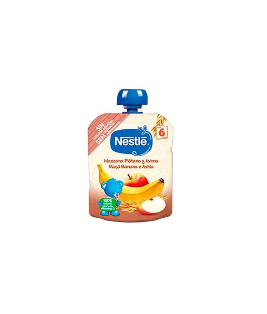 Purée de fruits bébé Nestle Naturnes Pomme Banane Avoine 90g