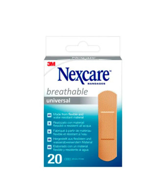 Bandages adhésifs Nexcare Plastique 19x76mm - Lot de 20