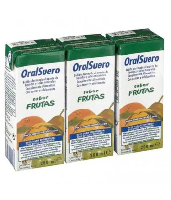 Pack de 3 Oralsuero Fruit Brik 200ml: Hydratation et saveur!
