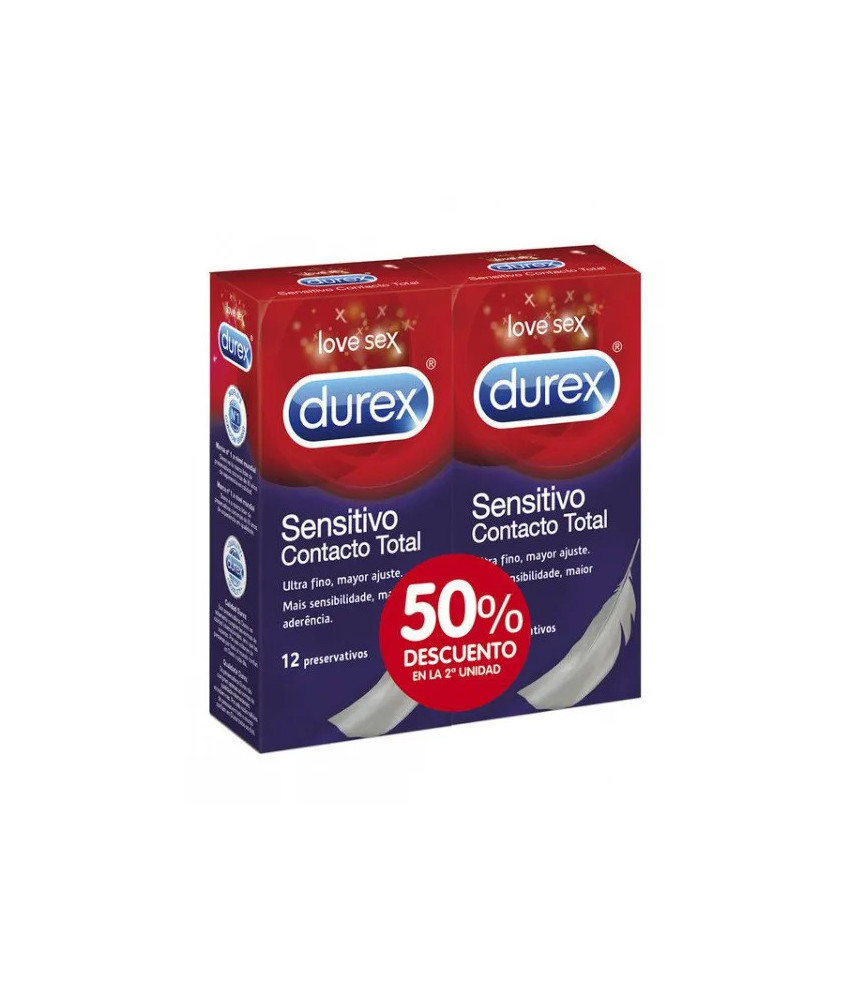 Découvrez Durex Sensitive Total Contact - Lot de 24 préservatifs