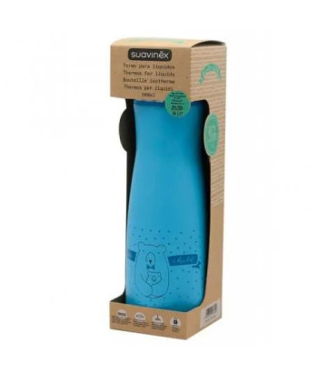 Gardez les liquides de bébé au frais avec le thermos Suavinex bleu 500ml