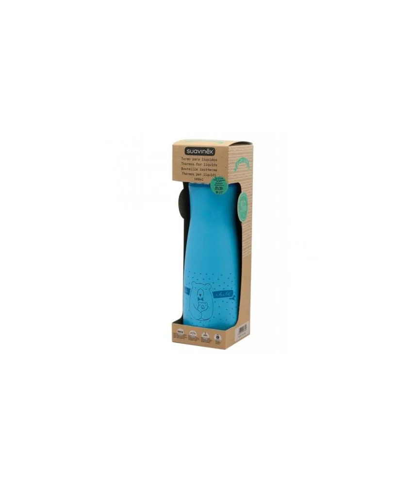 Gardez les liquides de bébé au frais avec le thermos Suavinex bleu 500ml