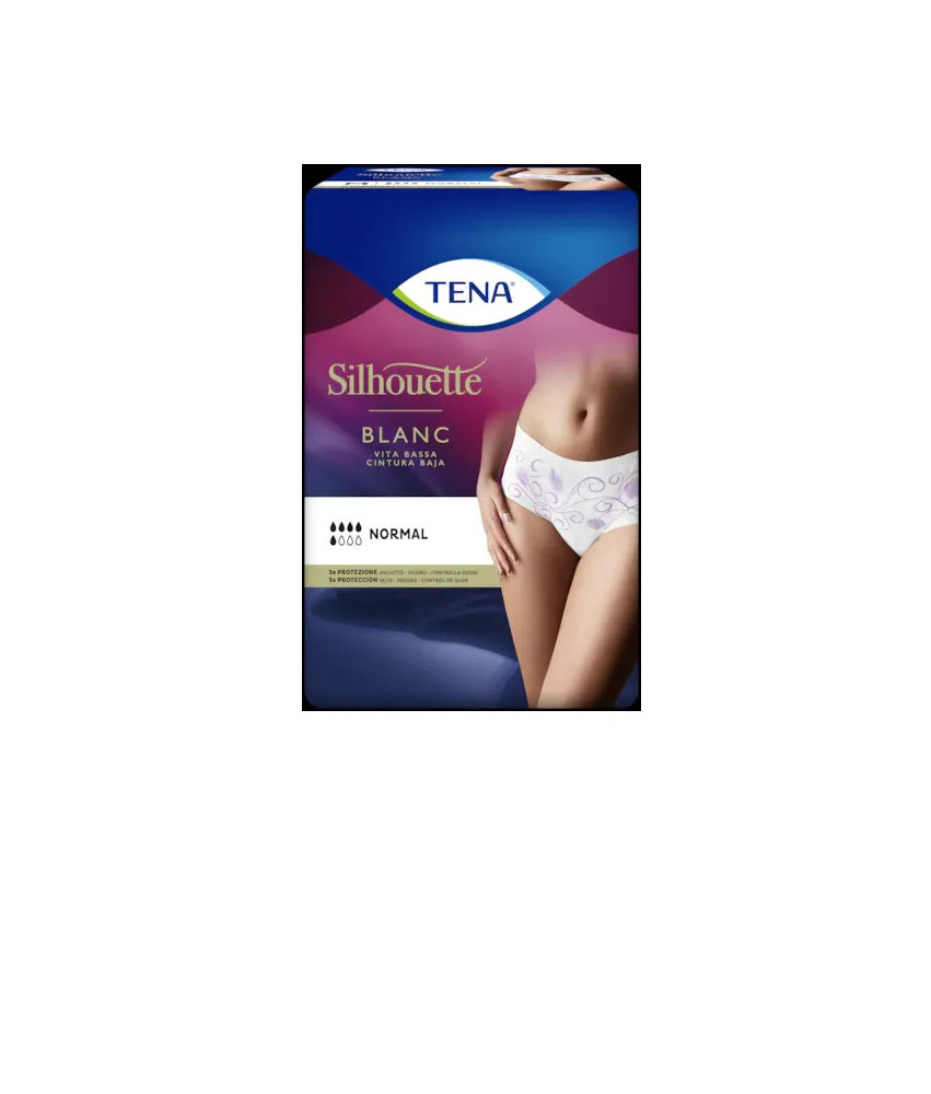 Protège-slips Tena Silhouette Normal Taille M Blanc 12 Uds.