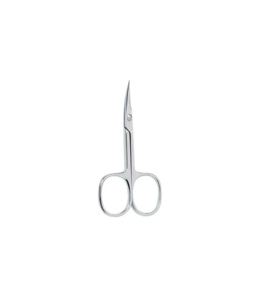 Ciseaux à cuticules courbés en chrome de qualité