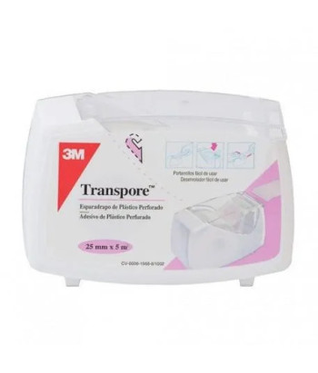 Bandage adhésif blanc Ioox Transpore - 5m x 2,5cm