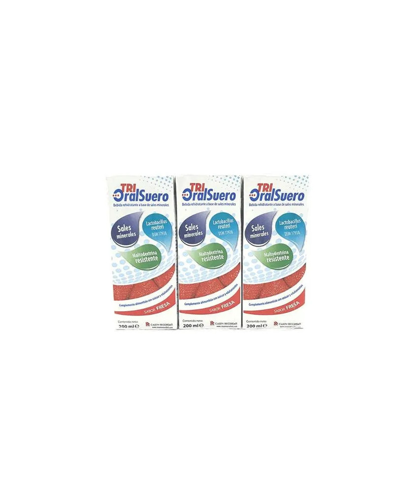 Pack trio Bioral Trioralsuero saveur fraise 3 Brick X 200ml