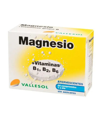 Vallesol Effervescent Magnésium B 24comp - Booster d'énergie