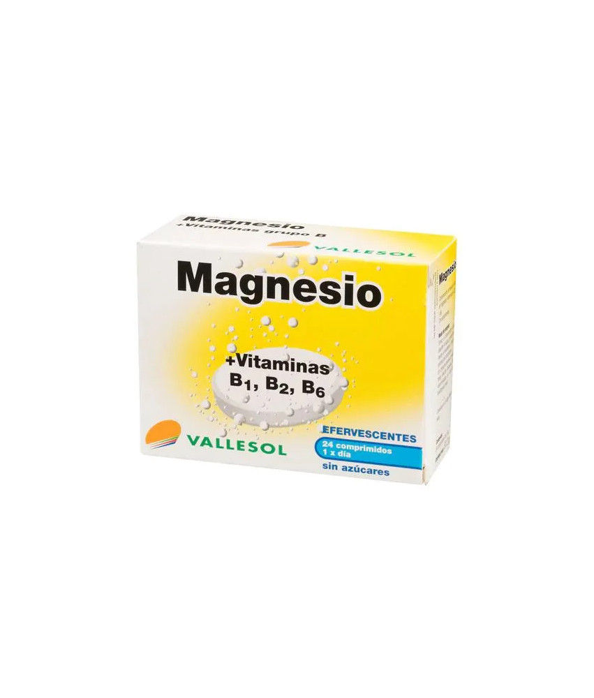 Vallesol Effervescent Magnésium B 24comp - Booster d'énergie