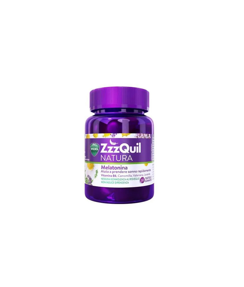 Vicks Zzzquil Natura Mélatonine 30 Unités - Sommeil naturel et réparateur