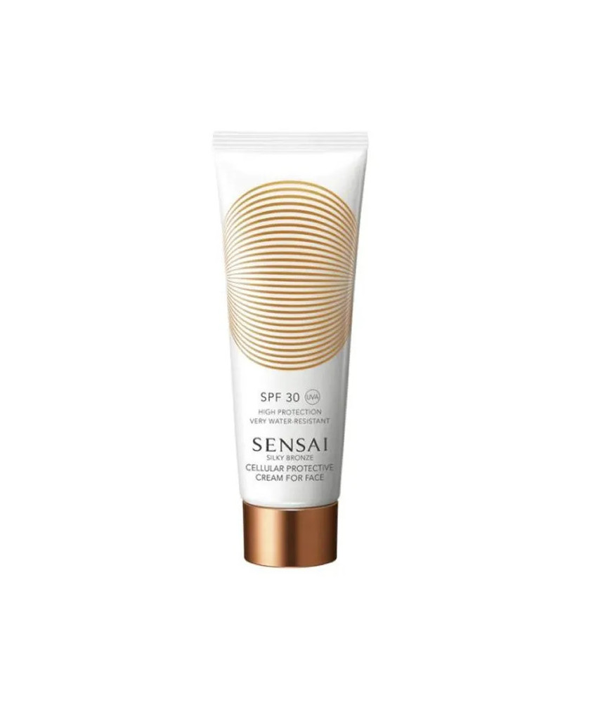 Protection et éclat avec la Crème Protectrice pour le Visage Sensai Silky Bronze SPF30