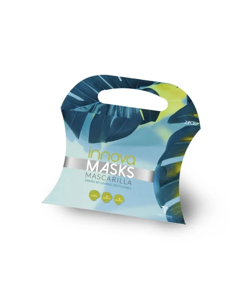 Masque lavable réutilisable Innovafarm noir - Lot de 2