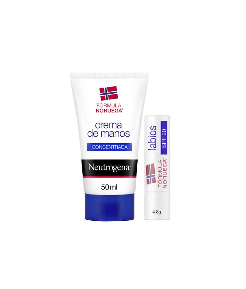 Duo Soins Neutrogena: Crème Mains Parfumée + Baume à Lèvres SPF 20