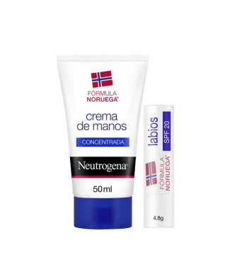 Duo Soins Neutrogena: Crème Mains Parfumée + Baume à Lèvres SPF 20