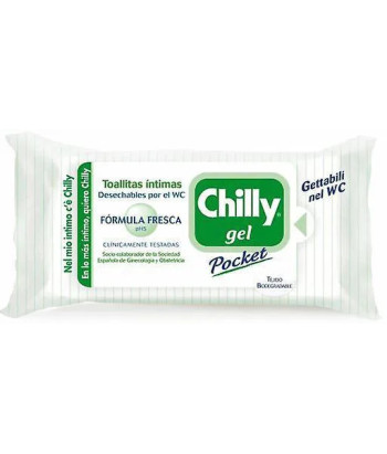 Lingettes intimes Chilly Formule Fraîche pH5 - 12 unités