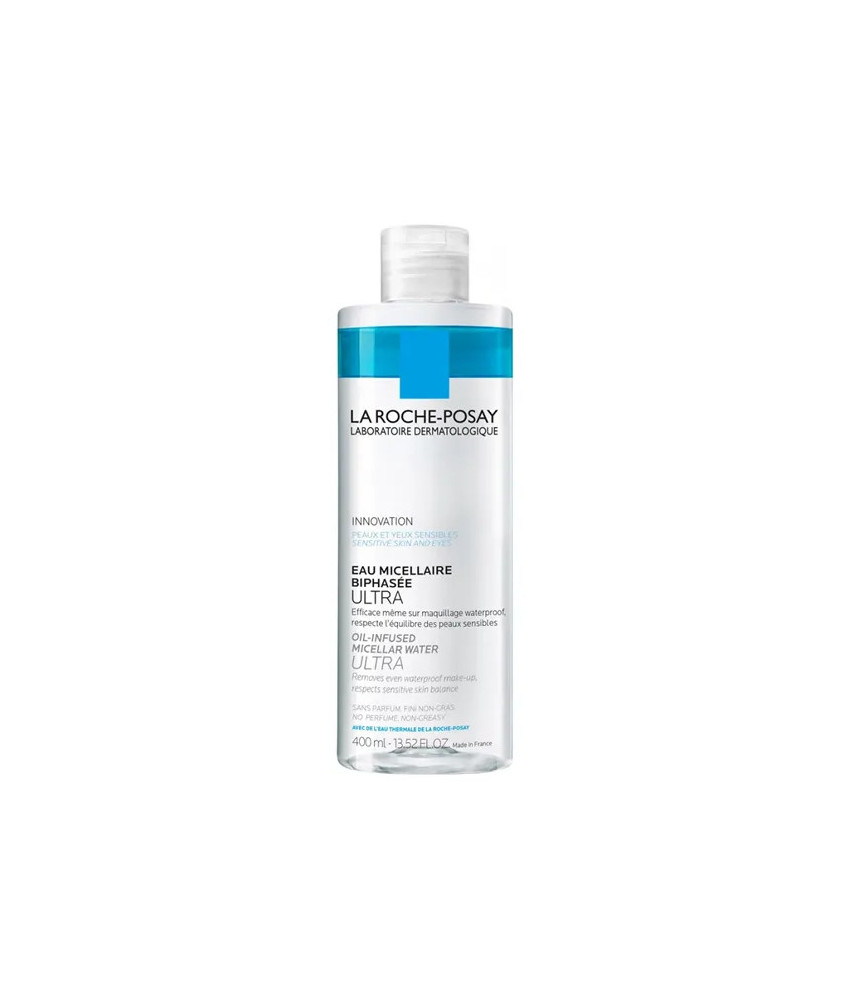 Nettoyez en douceur avec La Roche Posay Eau Micellaire Biphasée Ultra 400ml